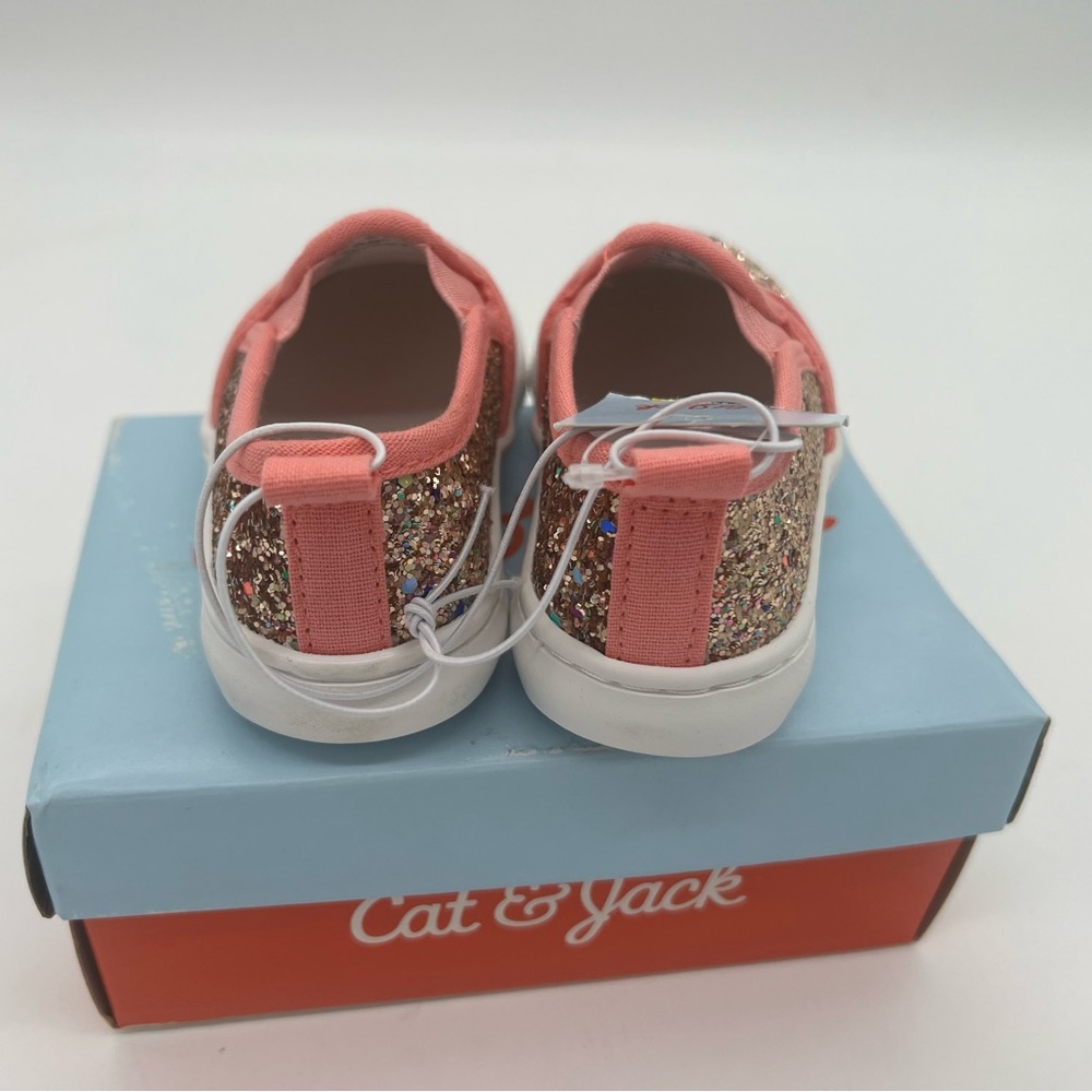 Cat & Jack Toddler Girls' Madigan Slip-On Glitter Sneakers Multicolored Sz 6T - Picture 5 of 7